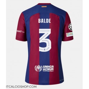 Barcelona Alejandro Balde #3 Prima Maglia Femmina 2023-24 Manica Corta